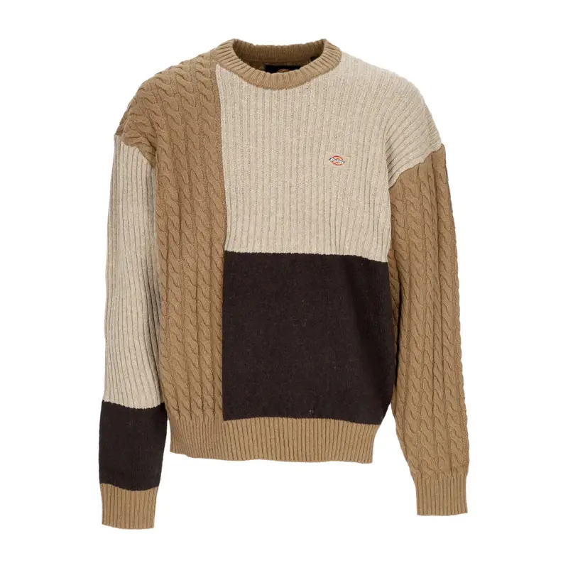 Dickies Maglione Uomo Lucas Patchwork Sweater Black