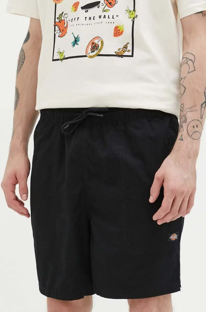 pantaloncini in cotone Nero