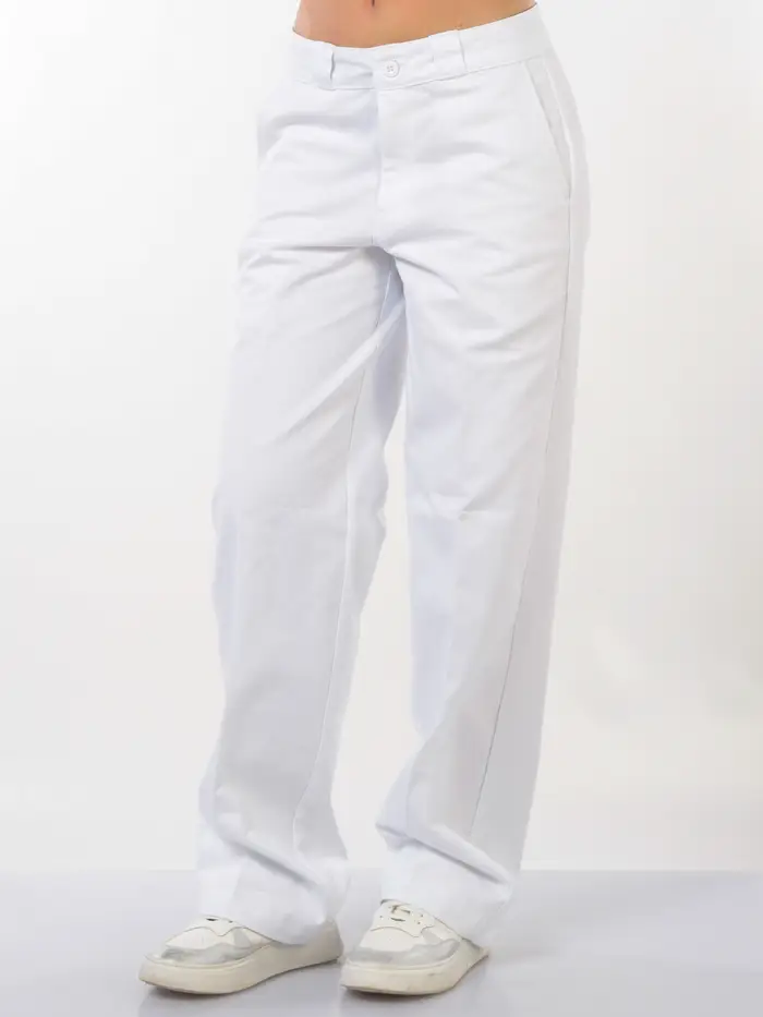 pantalone da donna Dickies Work con loose fit Bianco