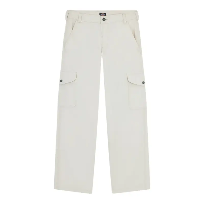 Dickies pantalone donna cargo duck canvas - white