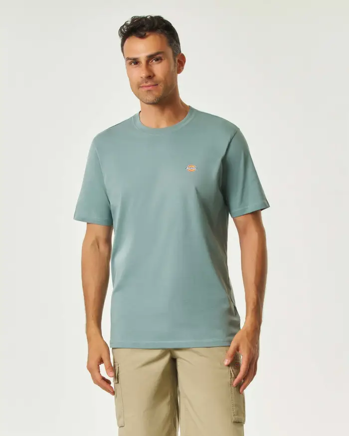 Dickies T-shirt mezza manica color acqua in jersey di cotone