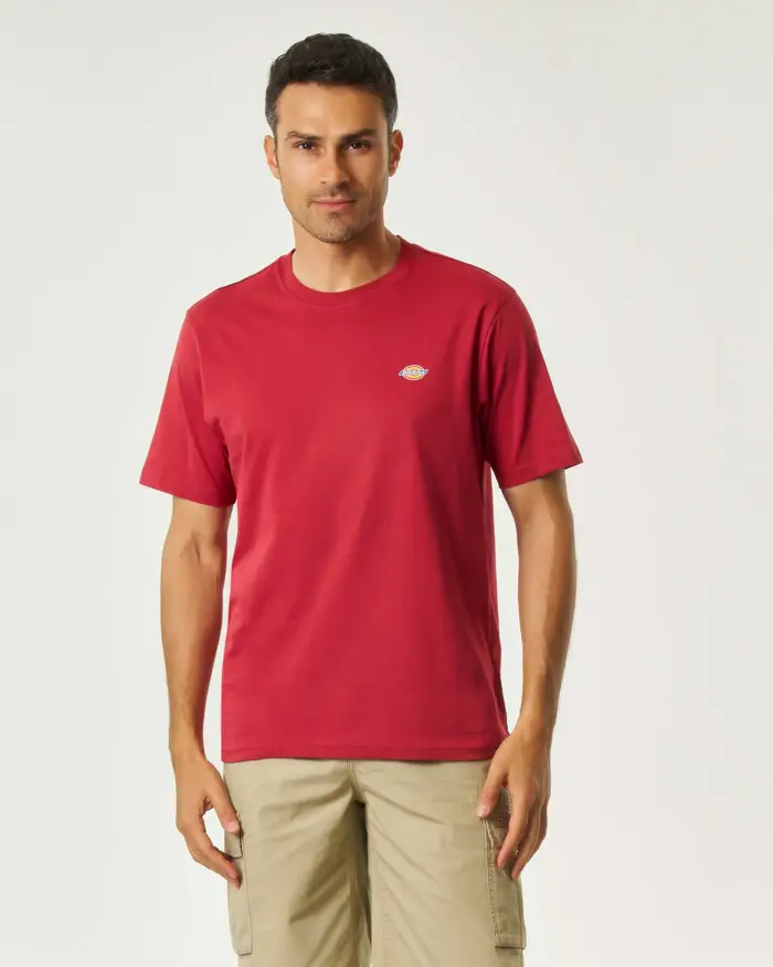 Dickies T-shirt mezza manica rossa in jersey di cotone