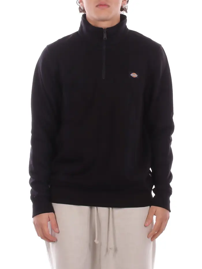 Dickies uomo felpa dk0a4xd4 blk1 oakport quarter zip black