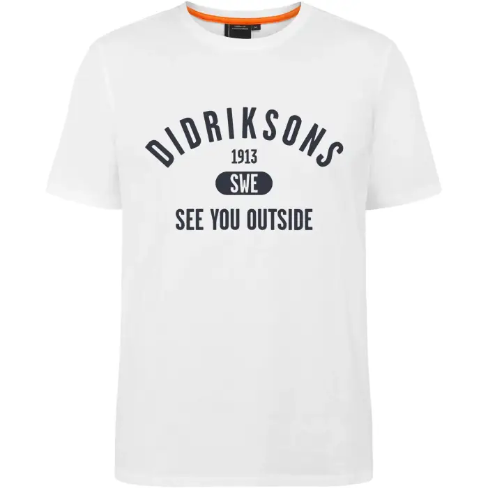 Didriksons T-shirt in cotone Harald Collegiate Blanc
