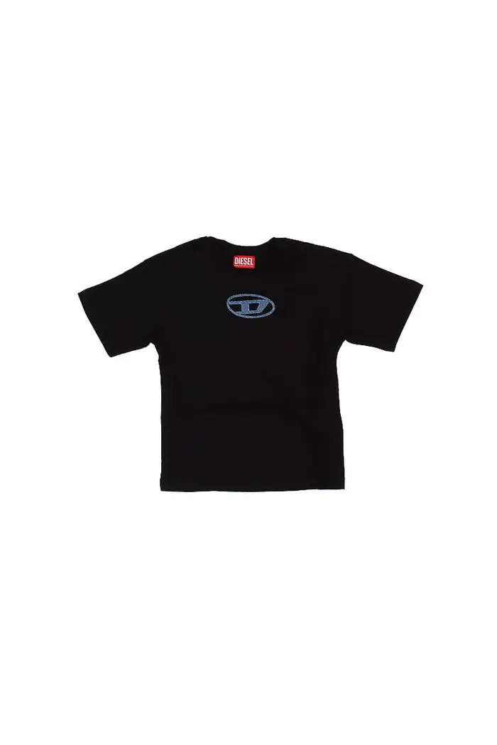 Diesel bambino t-shirt j025900grai k900 tlogy over black