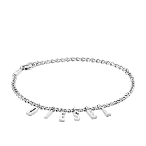 Diesel Bracciale/cavigliera a catena unisex in acciaio, DX1493040