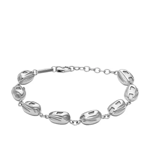 Diesel Bracciale con perline da uomo in acciaio, DX1483040