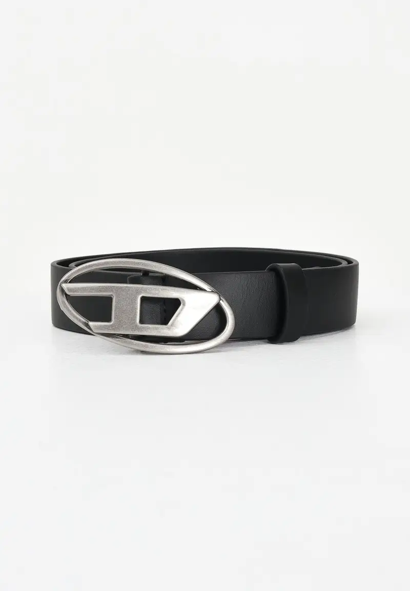 Diesel Cintura nera da donna con logo D