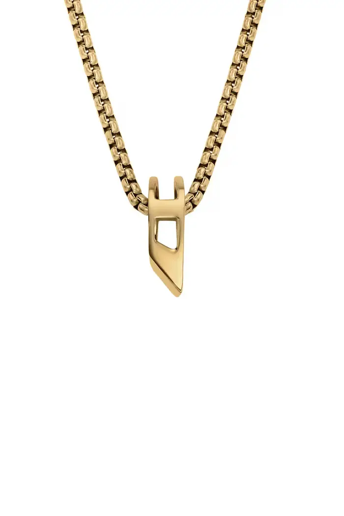 collana con ciondolo da donna in acciaio inossidabile Oro