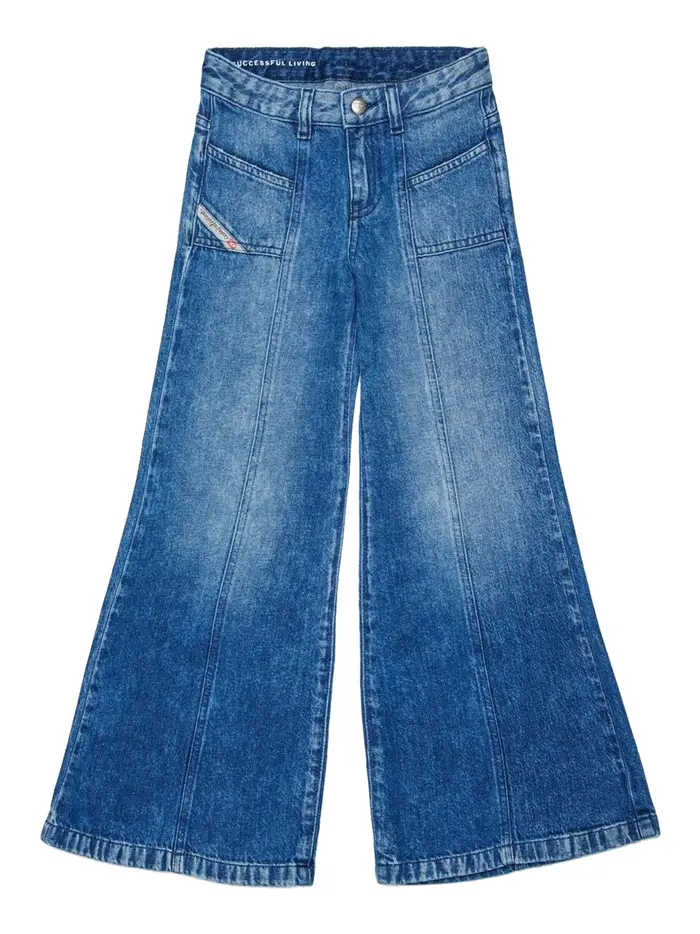 jeans a zampa diesel da bambina - denim