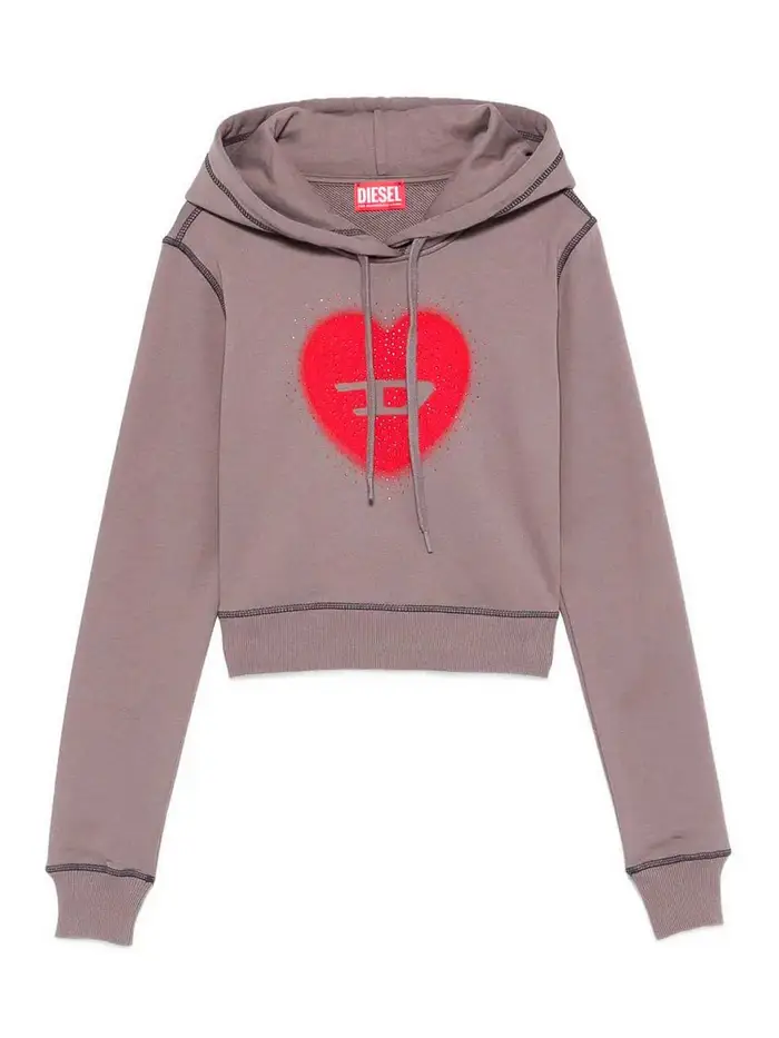 Diesel Maglione con cappuccio F-Slimmy-Hood-S5 Grigio