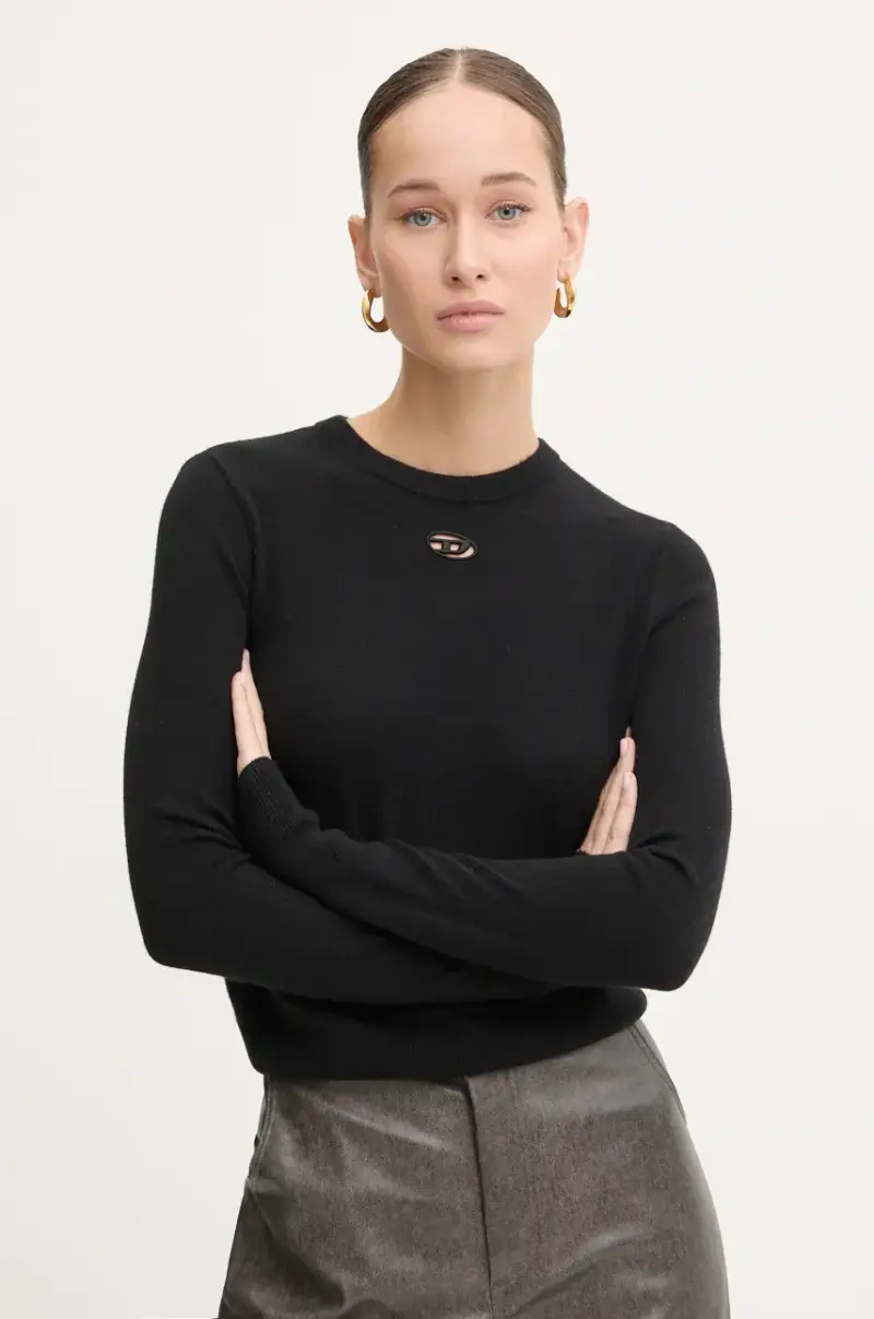 Diesel maglione in lana AREESAX donna colore nero A13013.0GEAY