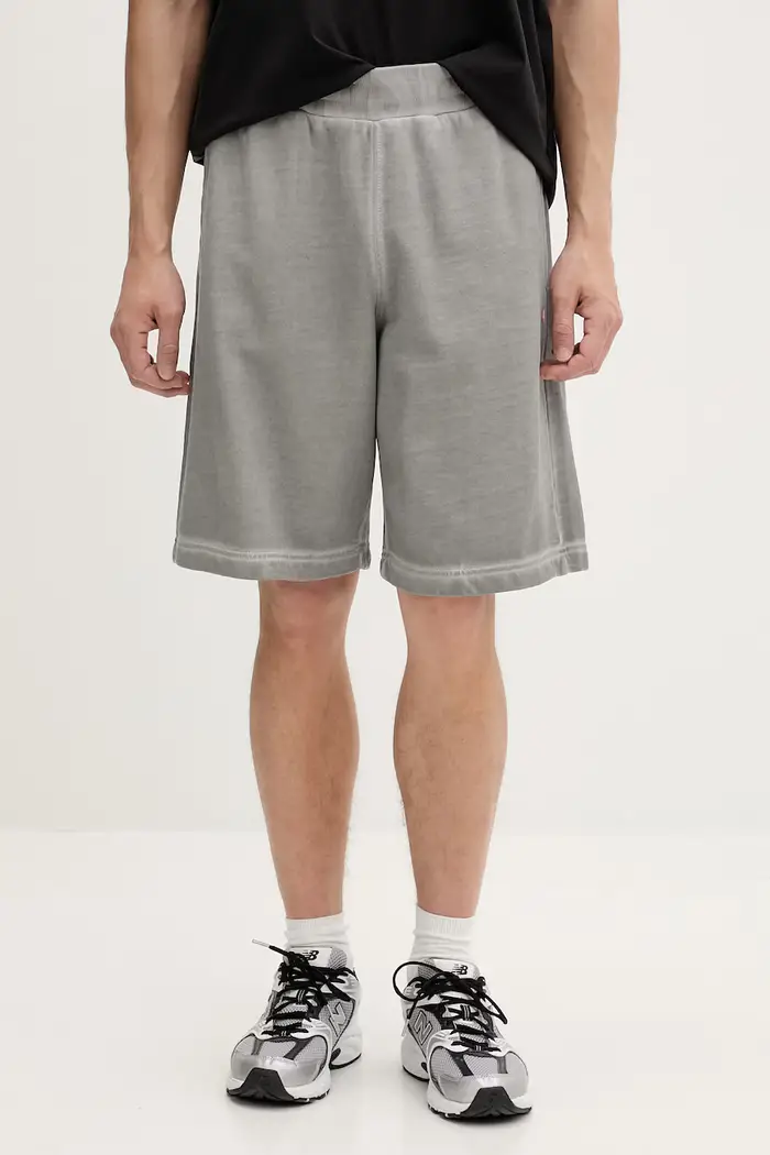 Diesel pantaloncini da tuta da uomo in cotone P-CROWN-V1 Grigio