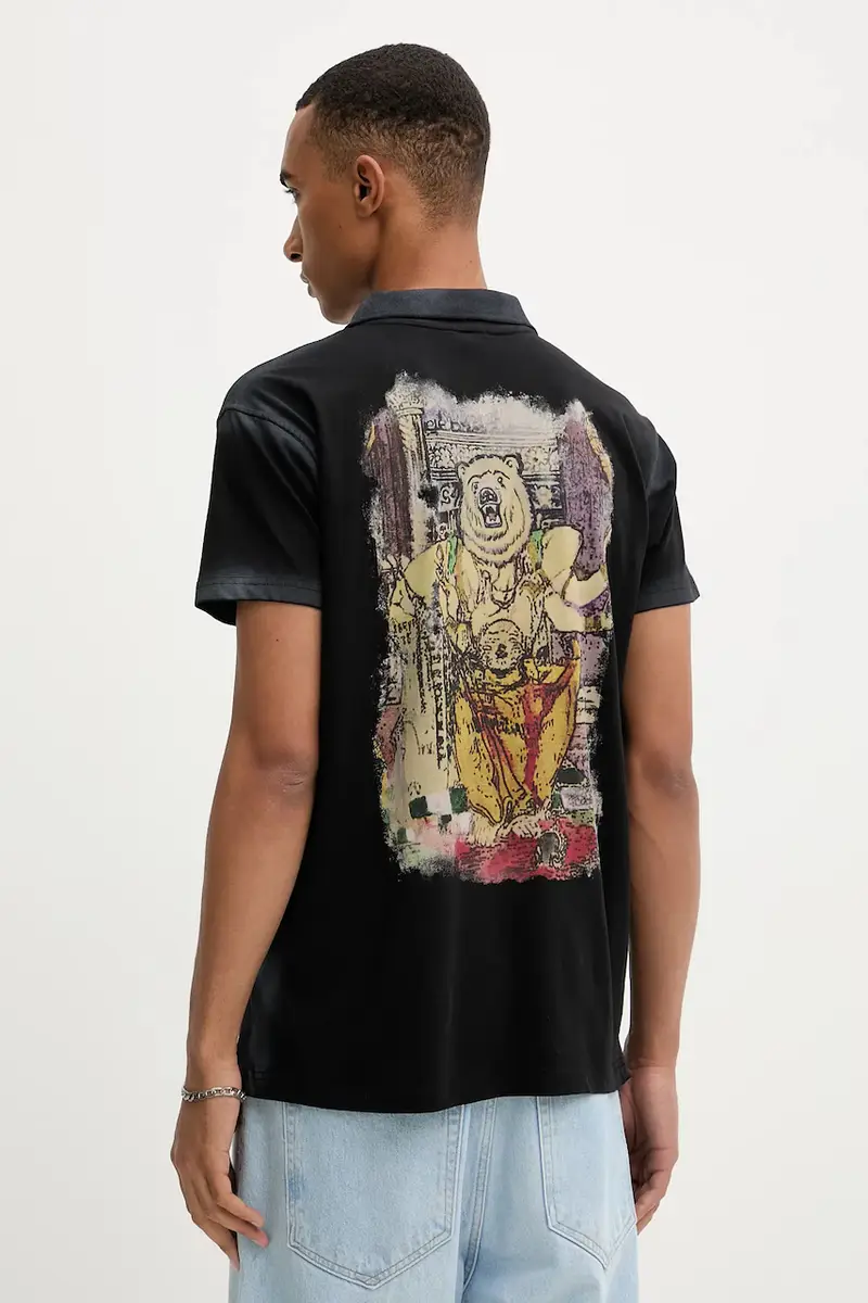 Diesel polo in cotone T-NOAH-NC colore nero A18481.0PLBS