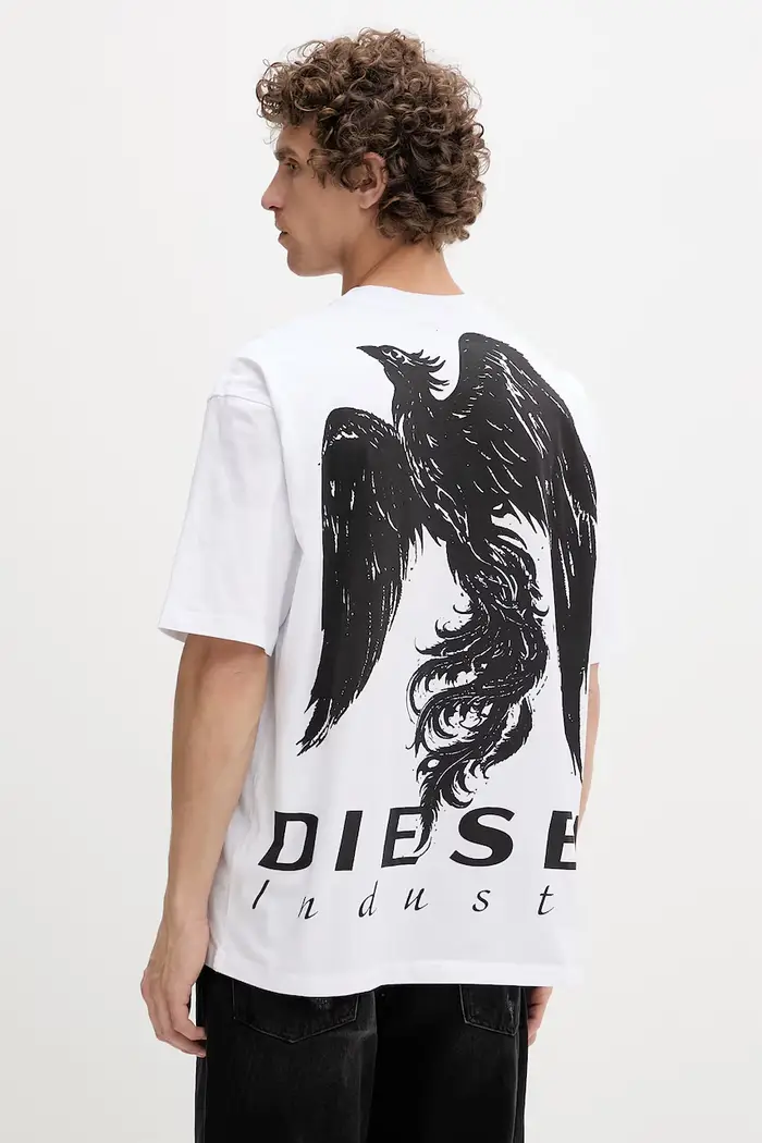 t-shirt da uomo in cotone T-BOGGY-V3 Bianco