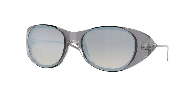 Diesel Unisex DL3003 507/B8 Occhiali da sole Iniettato Grigio Marrone Rotonda Normale Sfumato