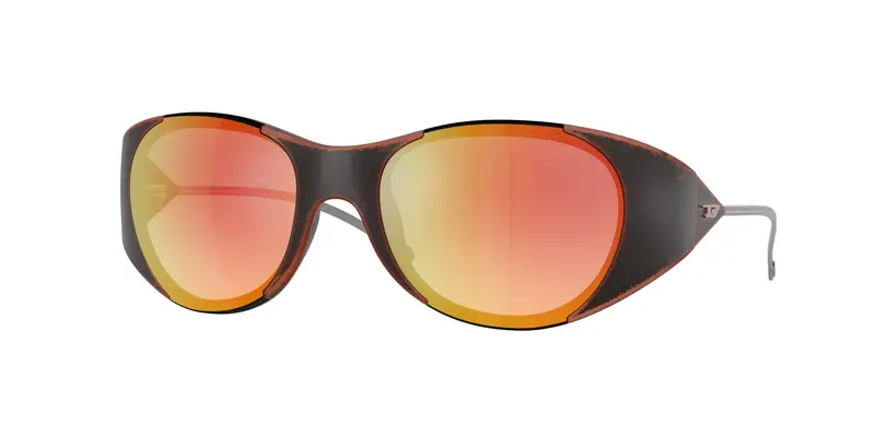 Diesel Unisex DL3003 508/B6 Occhiali da sole Iniettato Multi-colore Verde Rotonda Normale