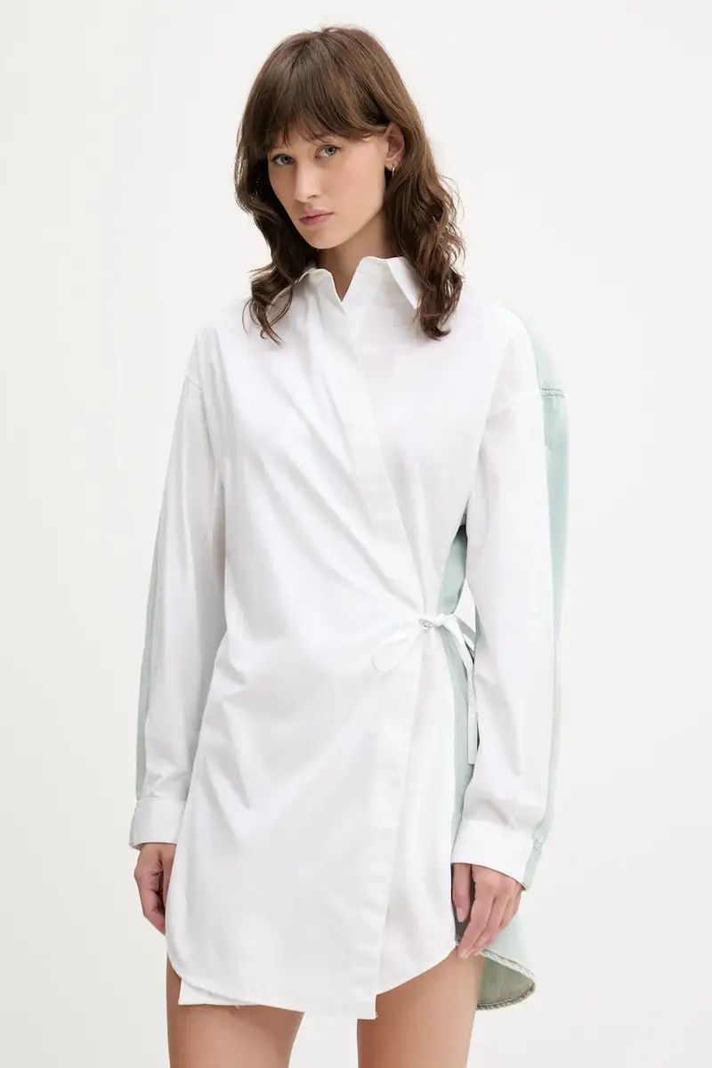 Diesel vestito in cotone D-ELPHI-DEN DRESS colore bianco A17387.0CBCP