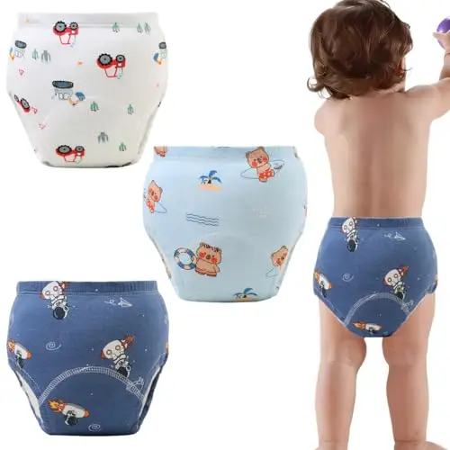 DIFLAX 3 Pezzi Mutandine Apprendimento Pannolini, Mutandina, Mutandine Contenitive Bambini, Mutandine Assorbenti