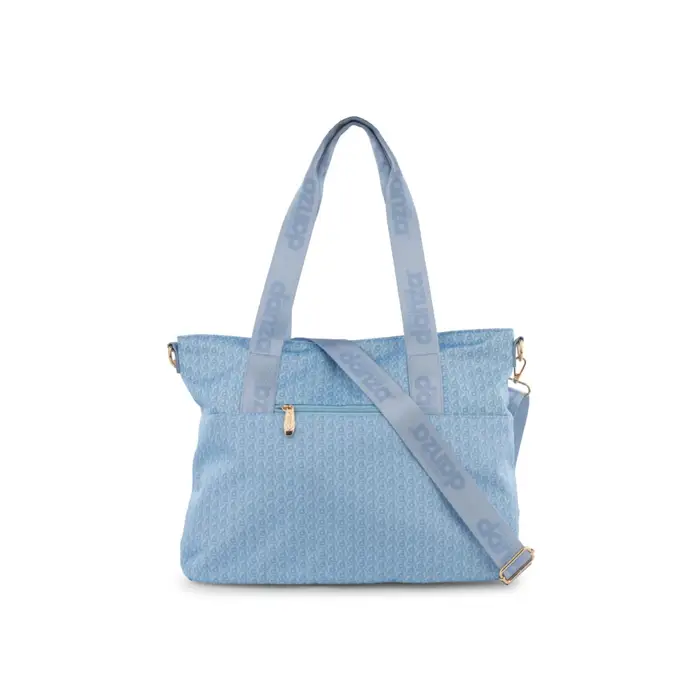 Shopper azzurra Dimensione Danza da donna con stampa multilogo e tasca