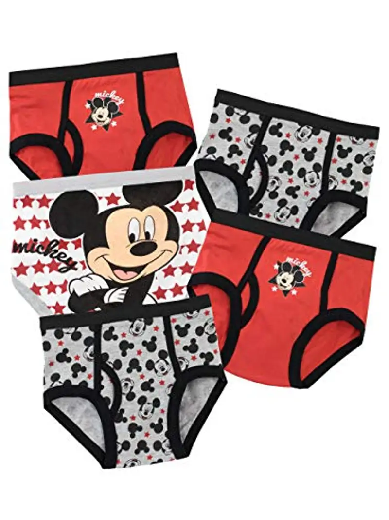 Disney Biancheria Intima delle Ragazzi Mickey Mouse Confezione da 5 Multicolore 2 a 3 Anni