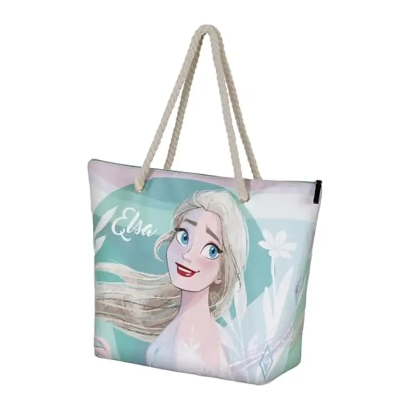 Disney Borsa da Spiaggia Soleil, 52 x 37 cm, Blu Frozen 2