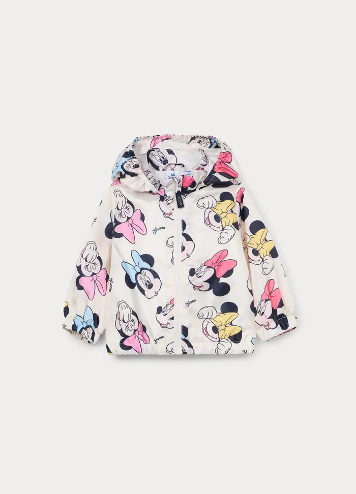 Disney Giacca A Vento Con Cappuccio Bimba, Bambina, Bianco