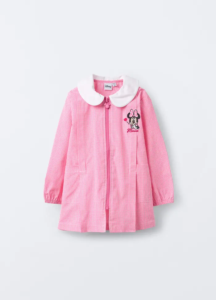 Disney Grembiule Misto Cotone Bambina, Bianco/Rosa