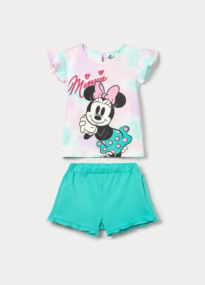 Jogging Set Disney In Jersey Di Cotone Stretch Bimba, Bambina, Bianco