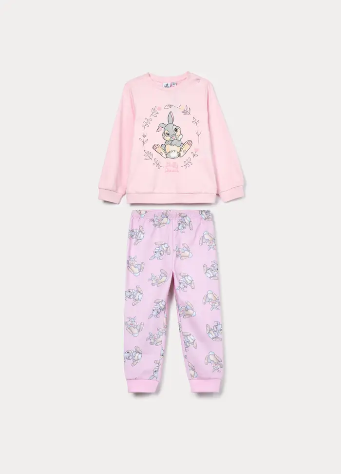 Disney Set Pigiama Lungo In Puro Cotone, Neonata, Rosa chiaro