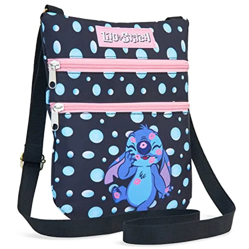 Disney Borsa Tracolla Stitch Bambina Nero