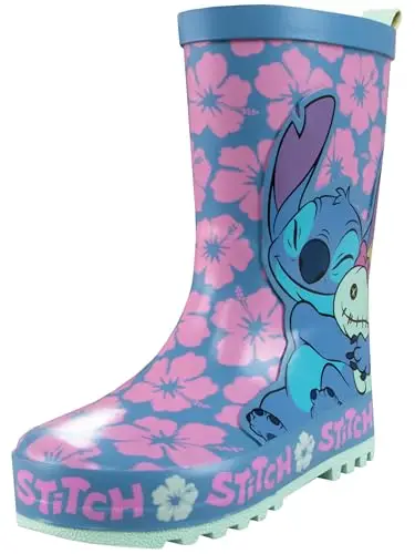 Disney Stivali Pioggia Bambina Lilo E Stitch Scarpe Bambine | Stivali Pioggia Bambini | Scarpe Di Gomma Bambina| Blu