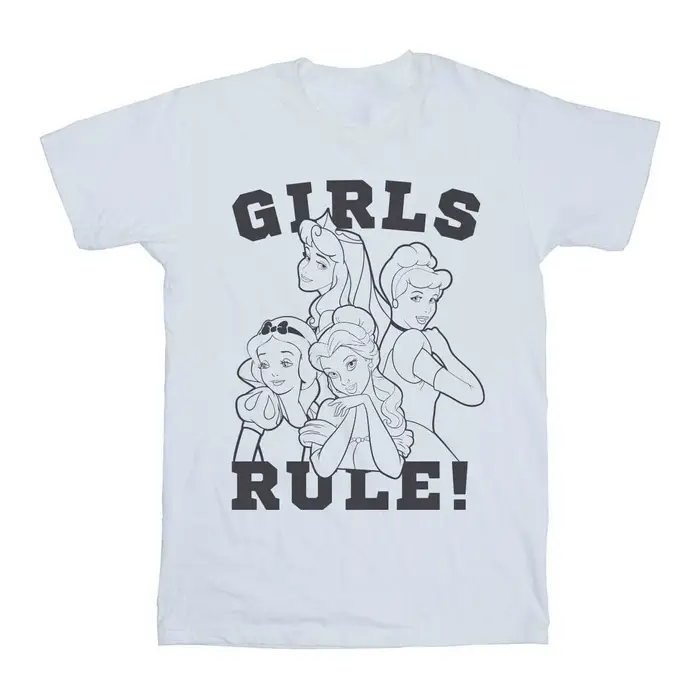 T-shirts a maniche lunghe Disney Princesses Girls Rule Bianco