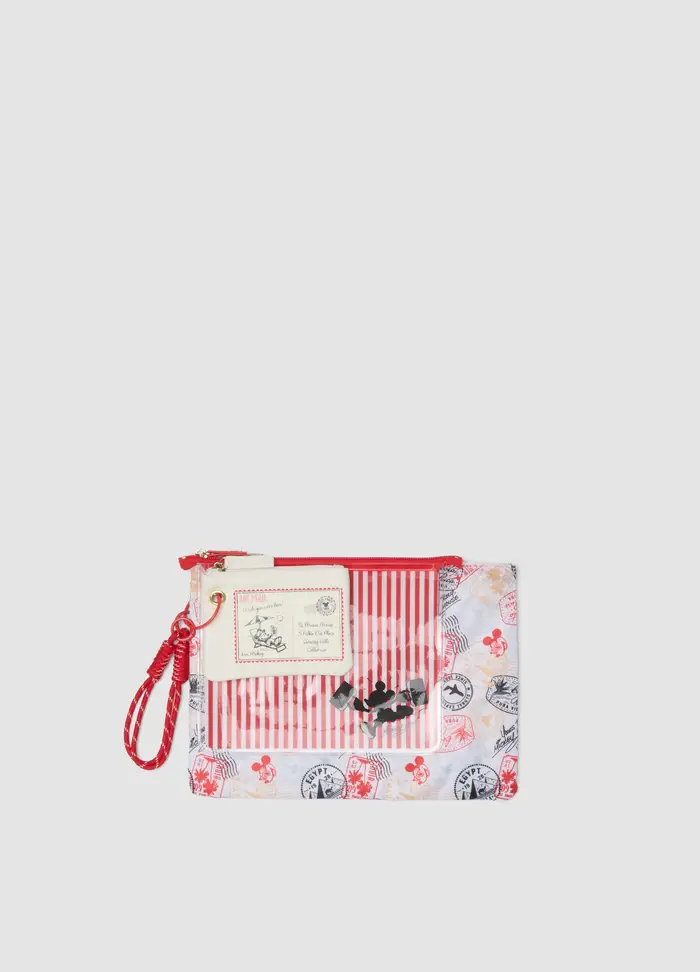 Tris Pochette Multicolor Con Zip, Donna, Multicolor, SIZE