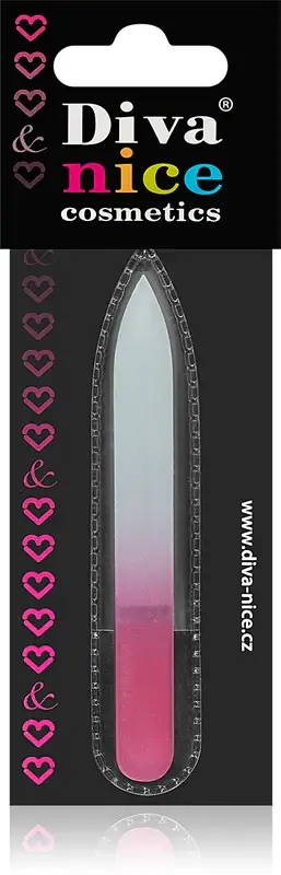 Diva & nice cosmetics Diva & Nice Cosmetici Accessori Limetta In Vetro Per Unghie Piccolo Rosa 1 Pz