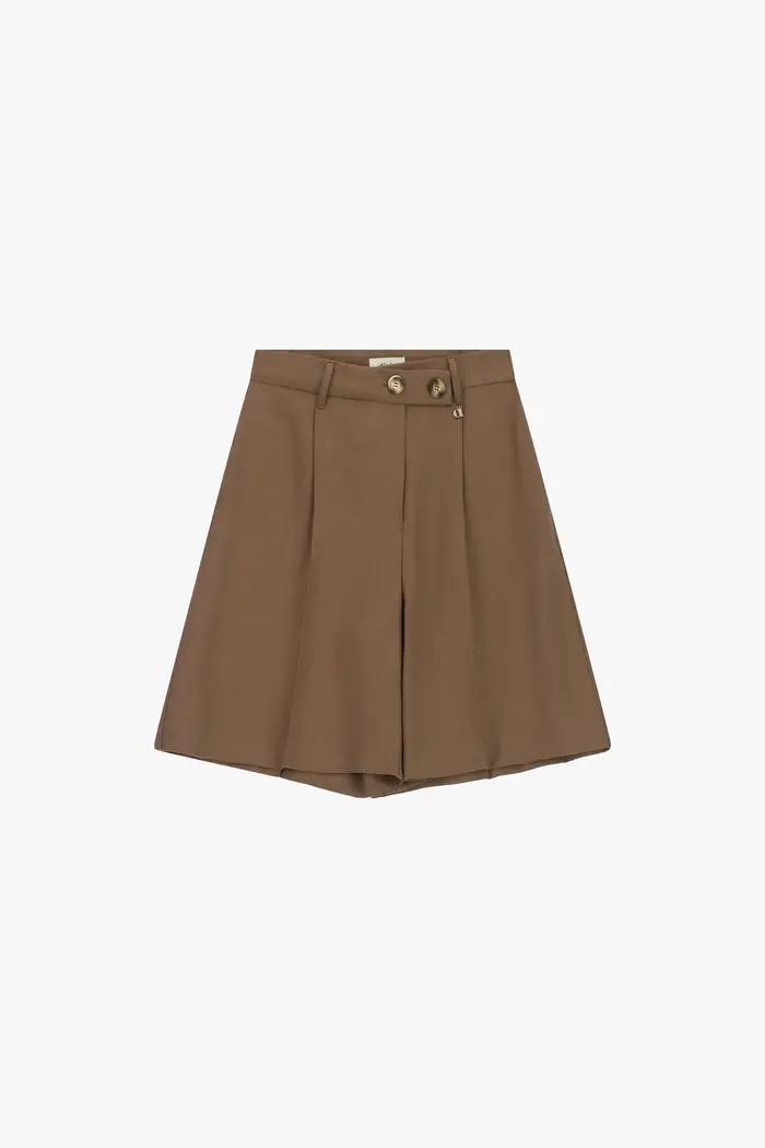 Dixie Bermuda a vita alta con pince frontali
