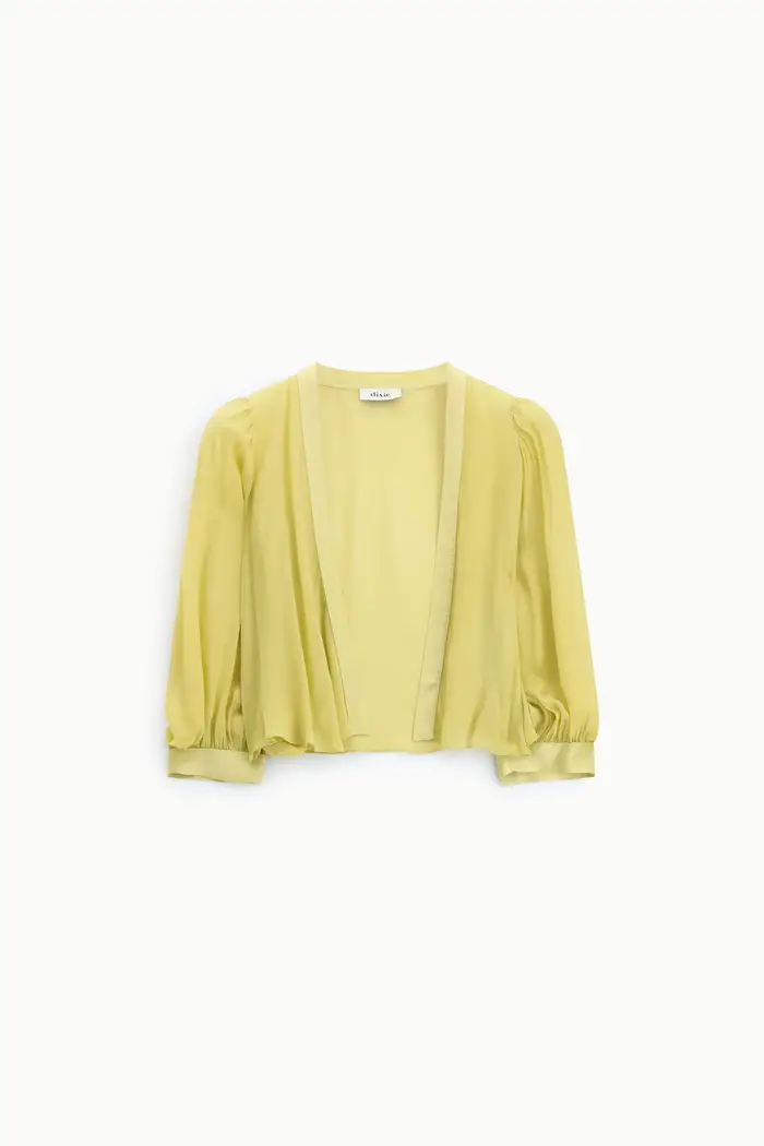 Blazer corto fluido con maniche ampie