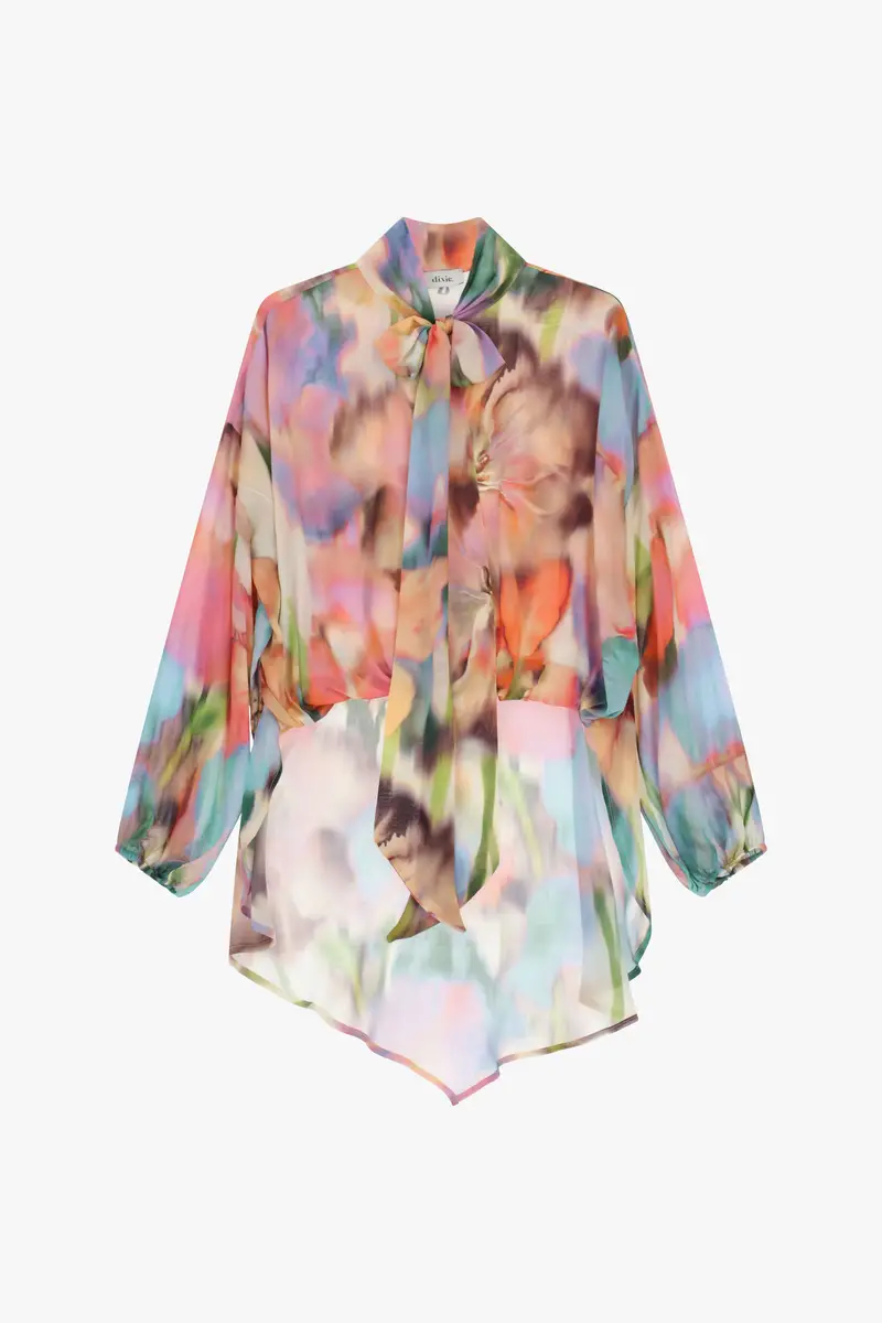 Dixie Blusa ampia stampa floreale maniche lunghe