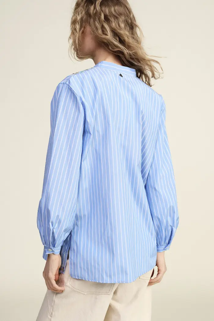 Dixie Camicia con maniche lunghe e collo alla coreana miniatura 3