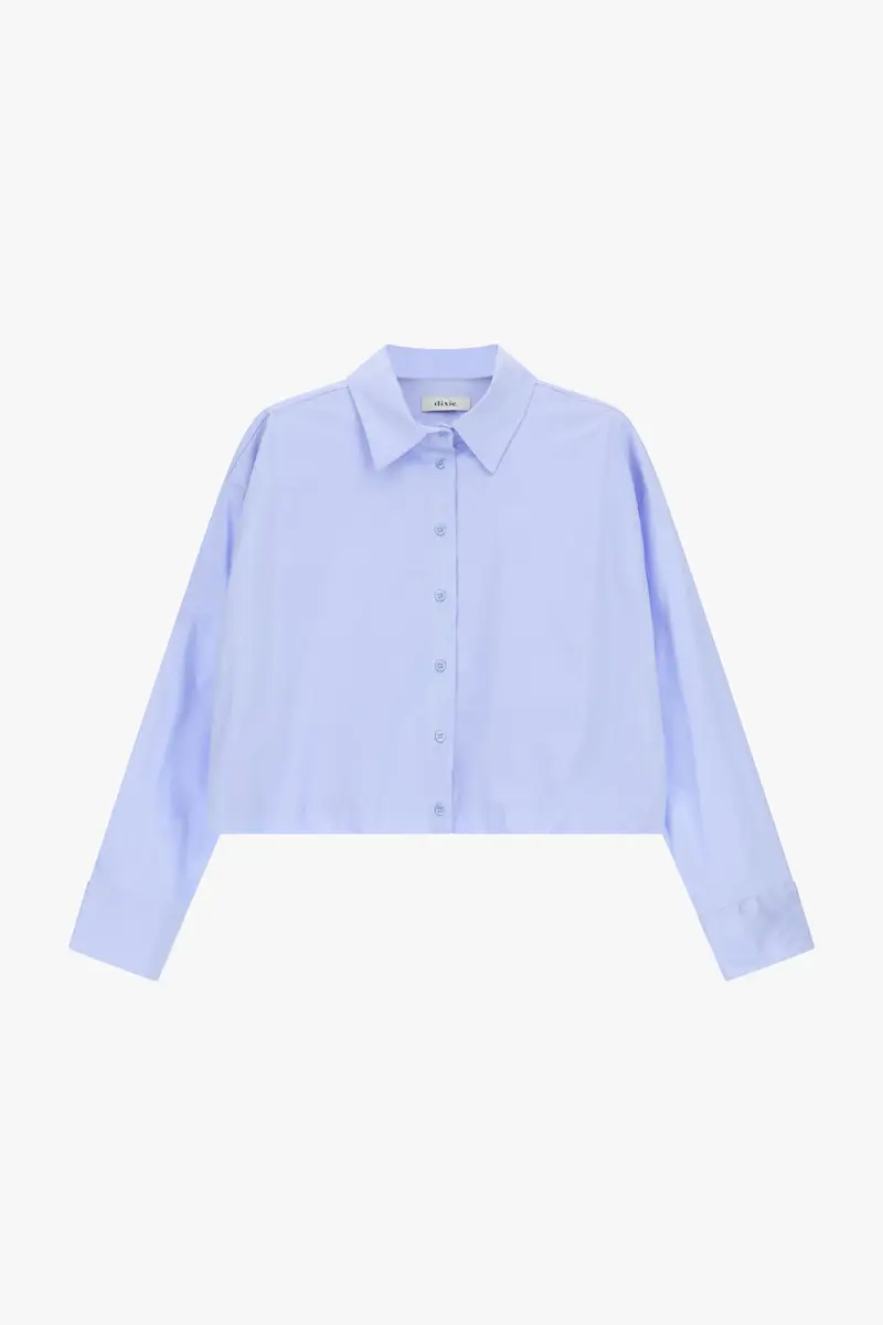 Dixie Camicia cropped, collo classico, maniche lunghe