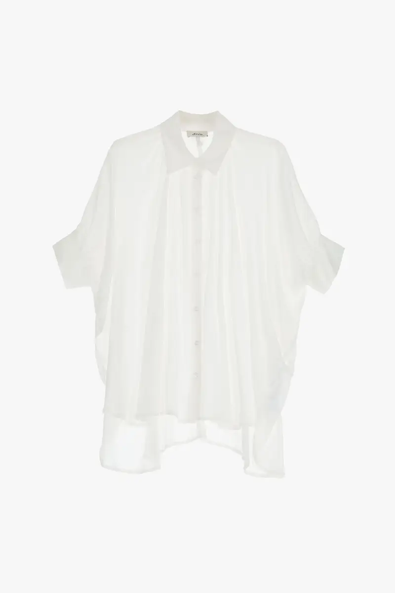 Dixie Camicia monocolour con orlo inferiore asimmetrico e pinces