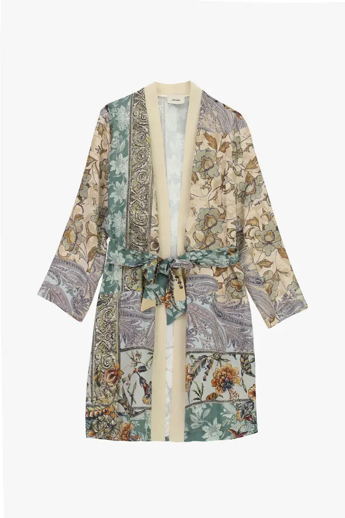 Dixie Cappotto leggero fantasia floreale cintura coordinata