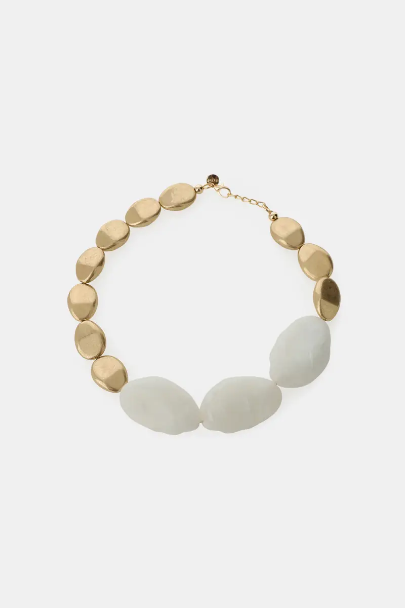 Dixie Collana con maxi elementi ovali e chiusura regolabile