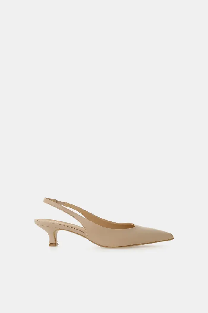 Décolleté slingback punta affusolata tacco basso
