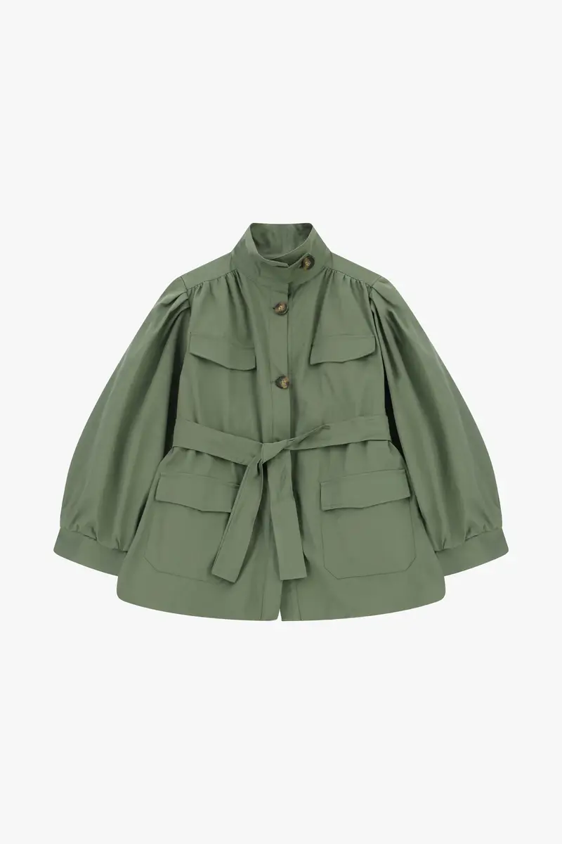 Dixie Giacca camicia con cintura e tasche applicate