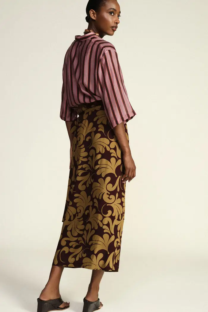 Dixie Gonna midi con stampa floreale e cintura annodata