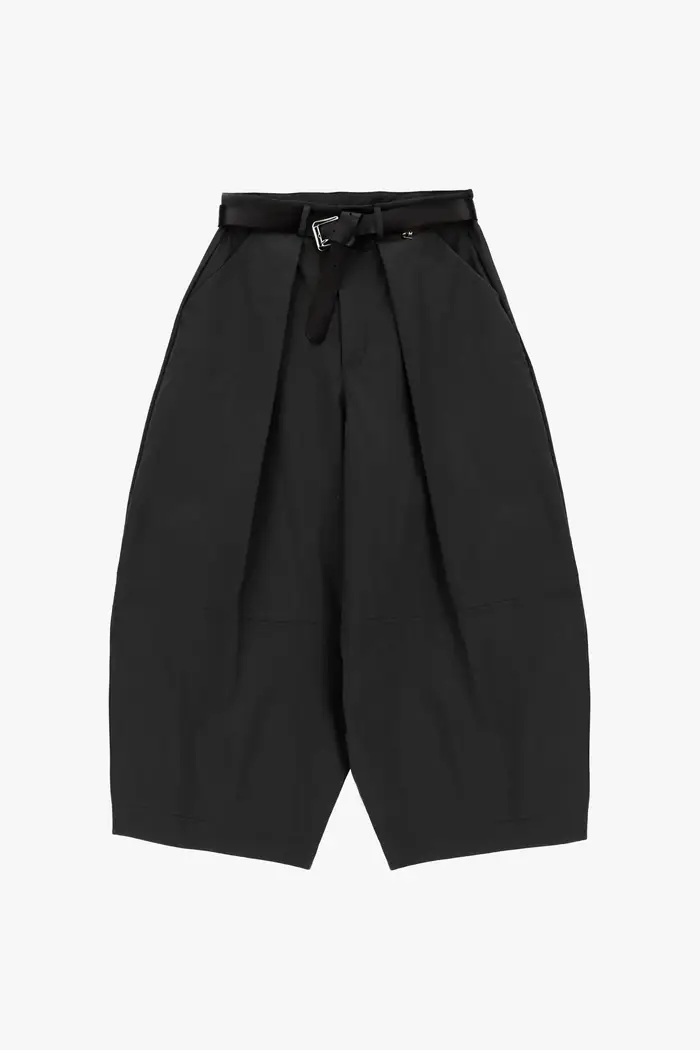 Dixie Pantaloni palazzo cropped con cintura e pieghe