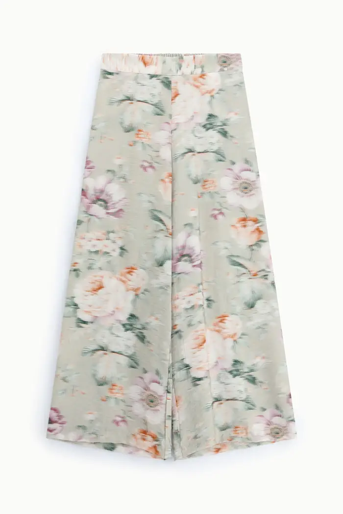 Dixie Pantaloni palazzo fantasia floreale vita alta