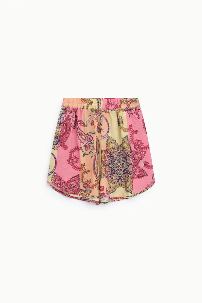 Shorts regular-fit con fantasia paisley stampa vivace
