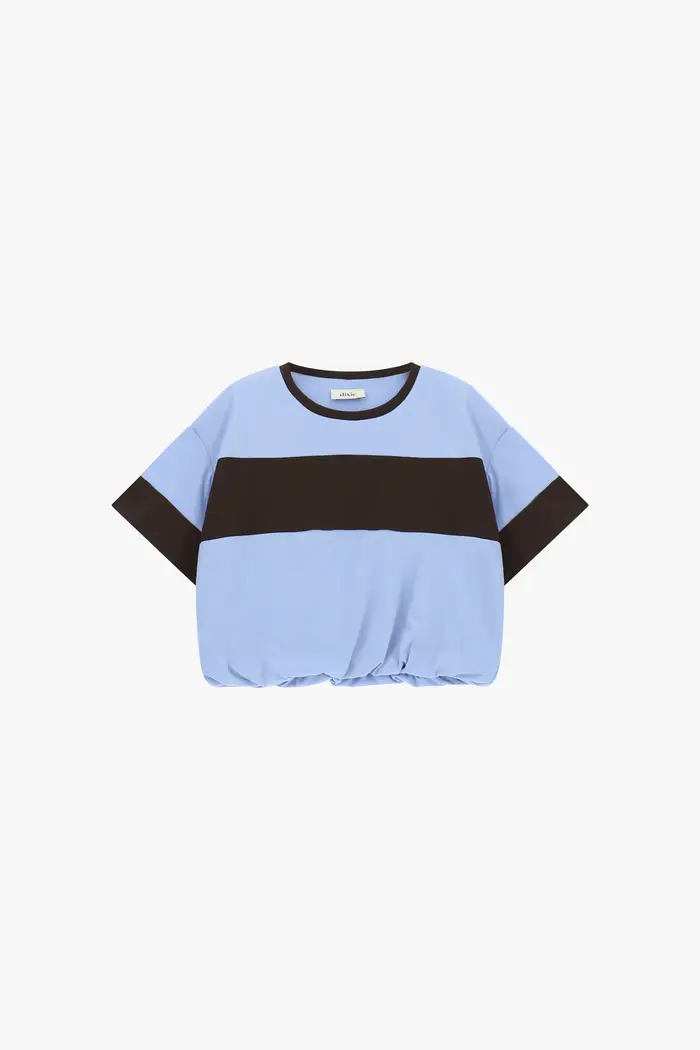 Dixie T-shirt a righe con elastico sul fondo
